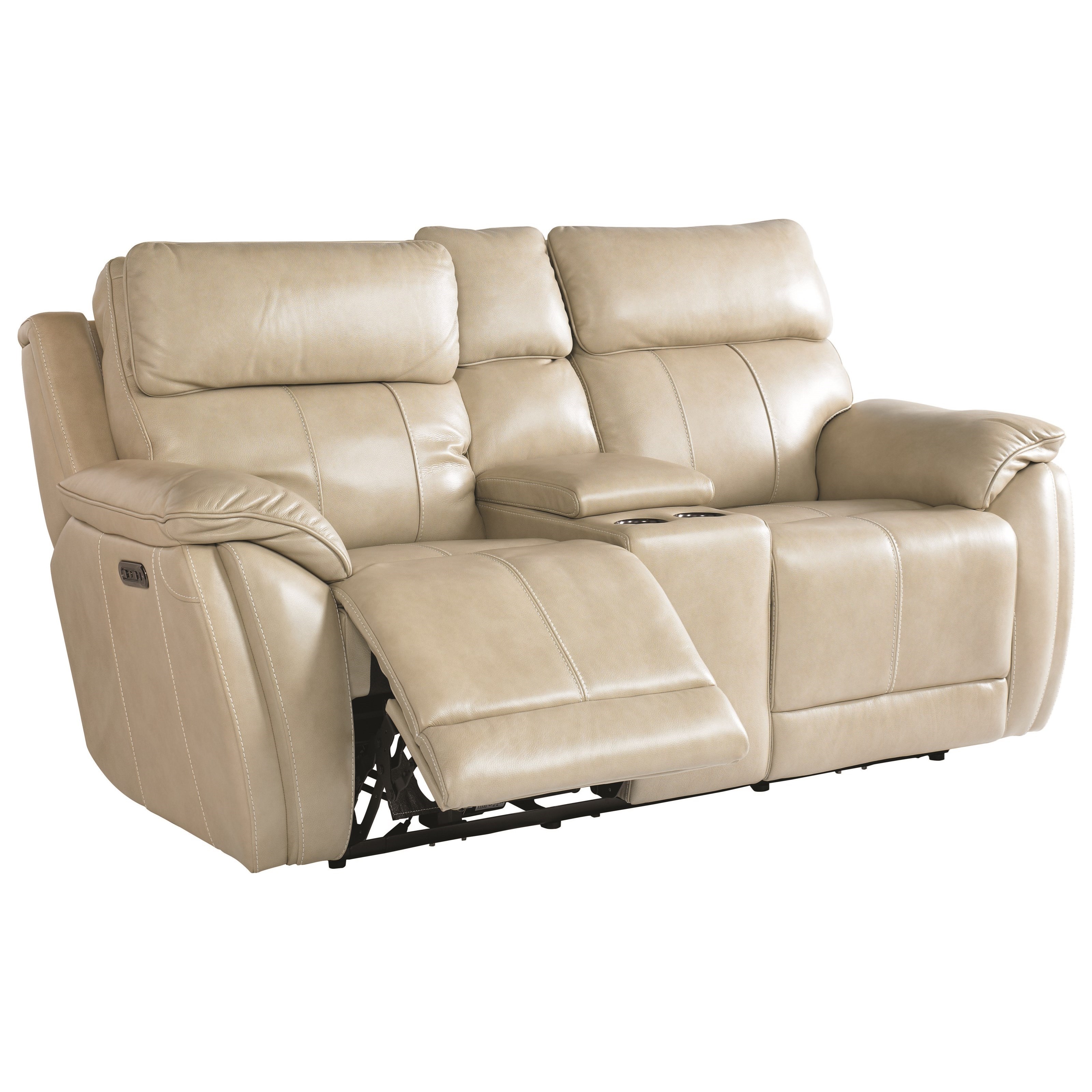 Bassett Club Level Levitate Transitional Power Motion Loveseat with